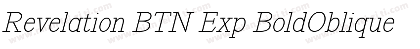 Revelation BTN Exp BoldOblique字体转换